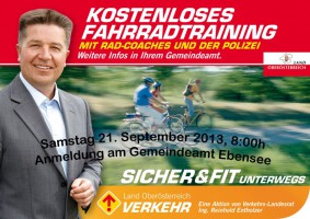 Kostenloses Radfahrtraining "Sicher & Fit Unterwegs" in Ebenseer