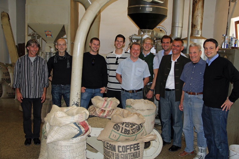 Die Jungen Gastgeber im Salzkammergut besuchten die Kaffeerösterei Drack