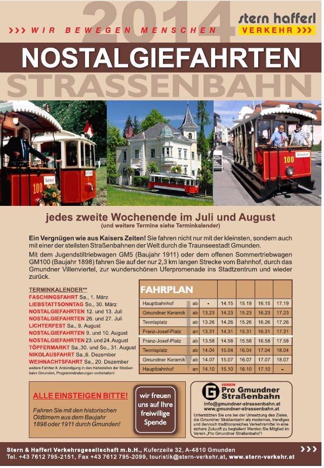 Straßenbahn-Nostalgiefahrten am Liebstattsonntag