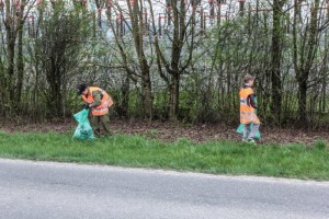 Feuerwehrjugend Ohlsdorf reinigt Straße