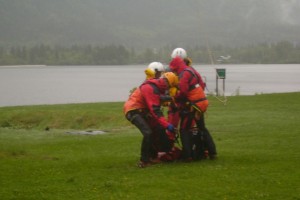 Große Rettungsaktion am Klettersteig Seewand