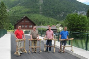 Köhlerbrücke neu errichtet - Hochwasserschutz in Obertraun auf Vormarsch