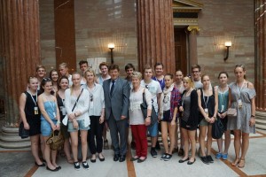Tourismusschüler in Bundeshauptstadt