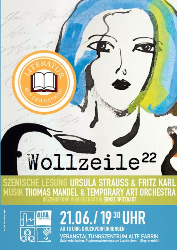 Literatur aus der Gegend "Wollzeile" mit Ursula Strauss und Fritz Karl im ALFA Steyrermühl