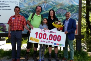 100.000ster Besucher dieser Sommersaison am Dachstein Krippenstein begrüßt
