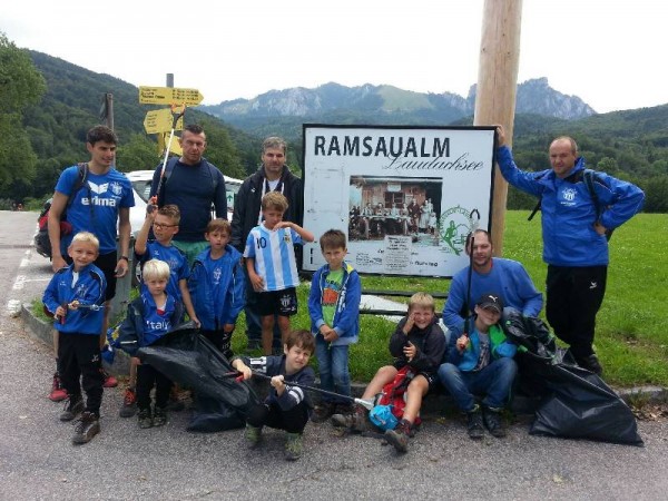 SV-Nachwuchs säubert den Grünberg