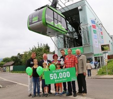 Gmunden: Grünbergseilbahn begrüßte 50.000 Gast - Jahresziel bereits getoppt