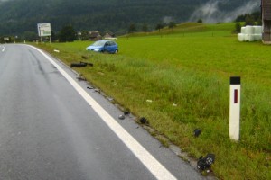 Unfall im Morgenverkehr auf Salzkammergut Bundesstraße