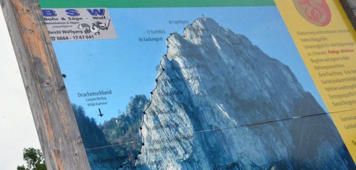 Alpine Notlage in der Drachenwand