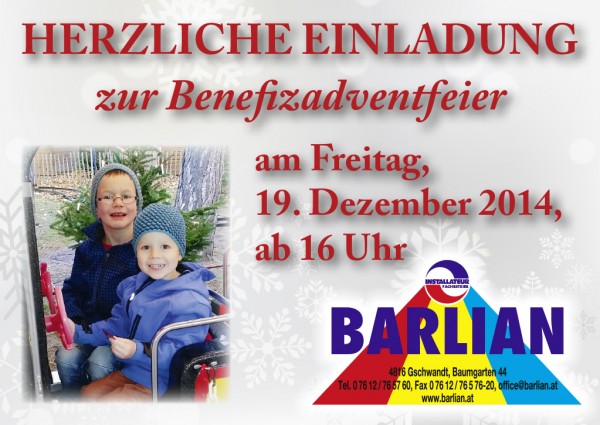 Benefizadventfeier bei Barlian