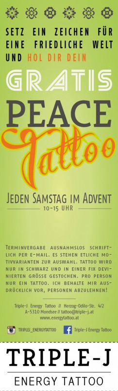 Peace Tattoo Aktion Mondsee