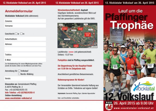 Vöcklatal-Volkslauf-Flyer