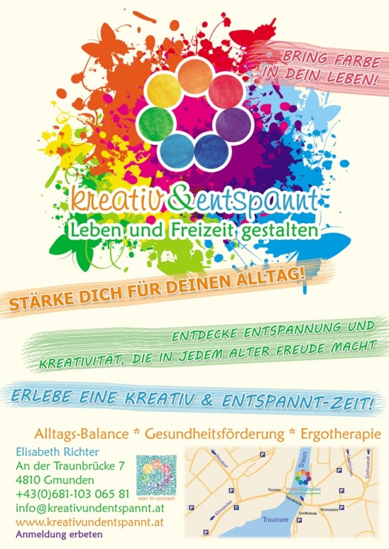 Plakatwand kreativ und entspannt