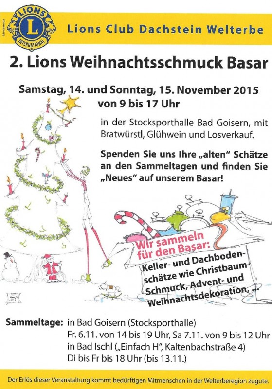 Weihnachtsschmuckbasar der Lions Bad Goisern