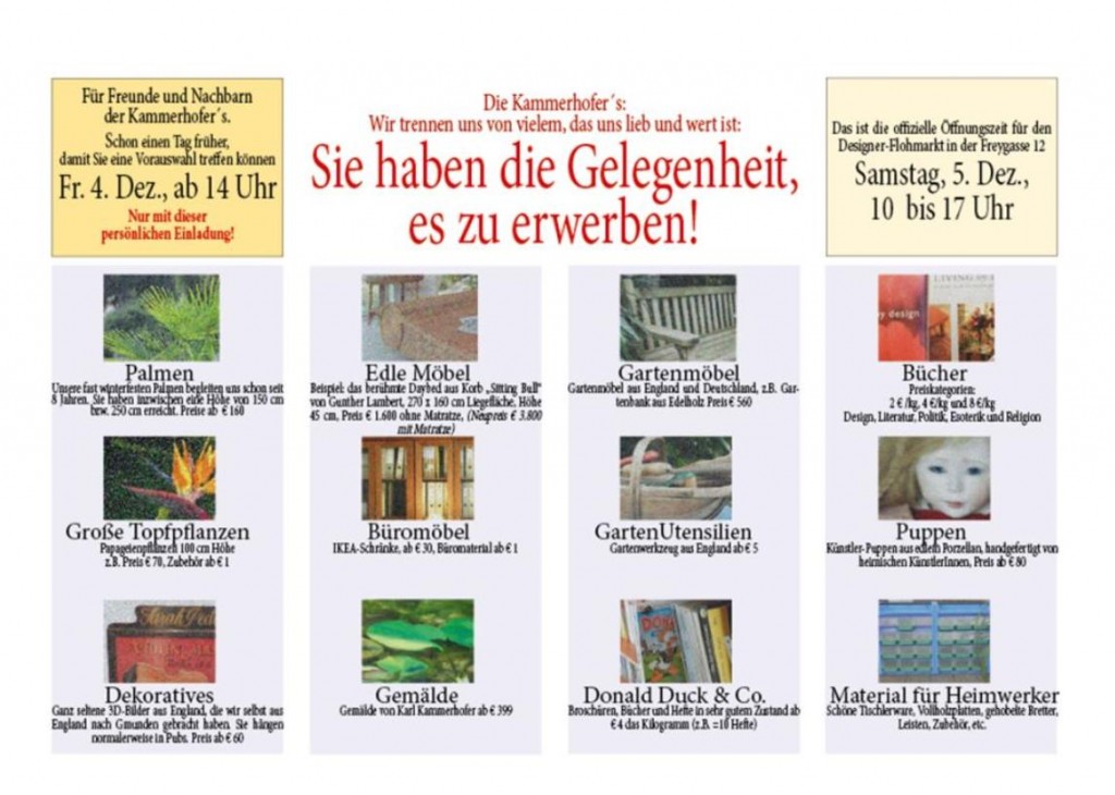 Kammerhofer´s Kunst- und Designerflohmarkt