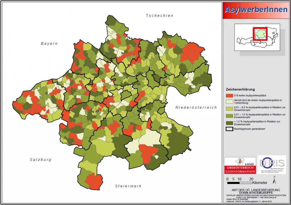 Asylwerber in den Bezirken Gmunden und Vöcklabruck