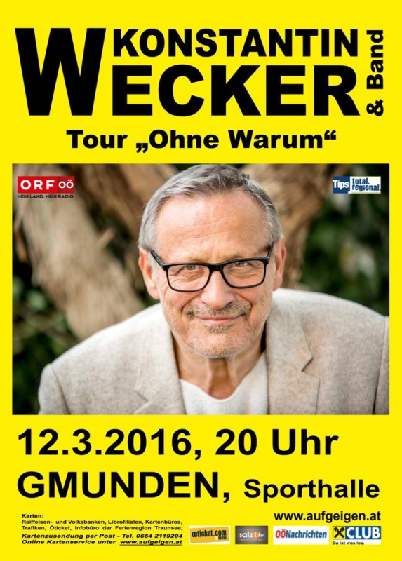 Plakat Wecker & Band Gmunden Bild gelb Druck-k