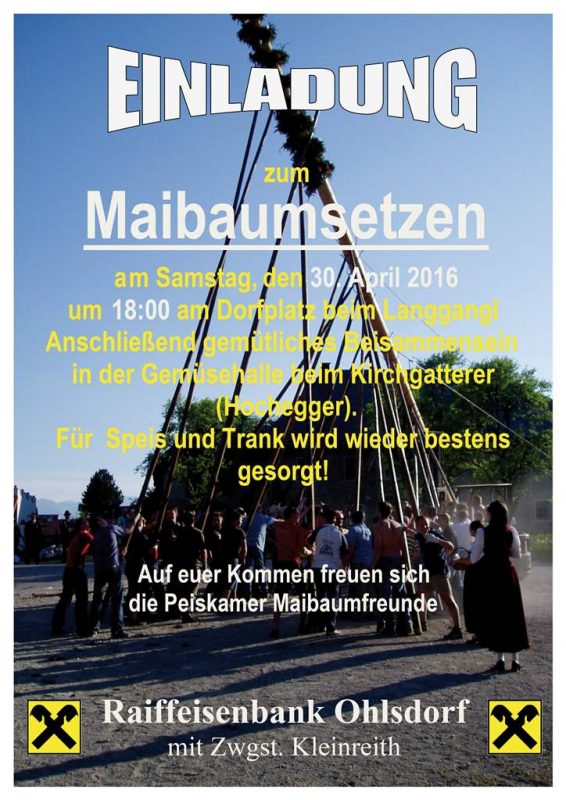 Maibaum setzen Peiskam2