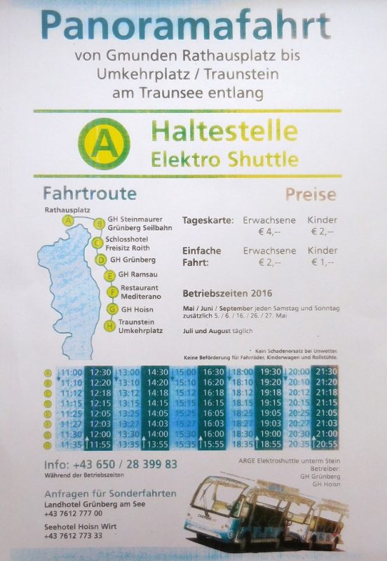 Fahrplan EShuttle