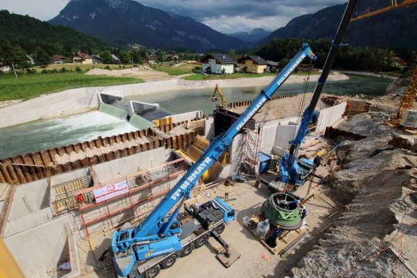 Turbine im Kraftwerks Bad Goisern wird montiert | Foto: Energie AG