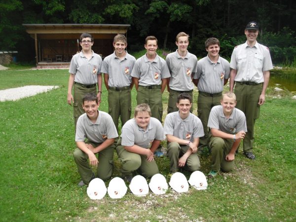 Jugendgruppe der FF-Pfandl mit Betreuer Christoph Zobel