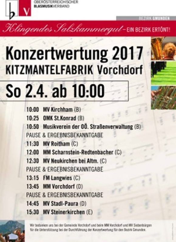 Konzertwertung Vorchdorf Plakat