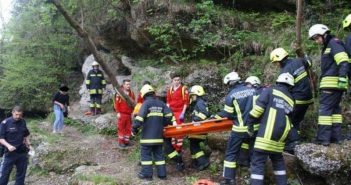 Personenrettung am Traunfall