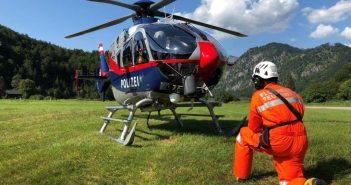 Übung Flugpolizei am Almsee