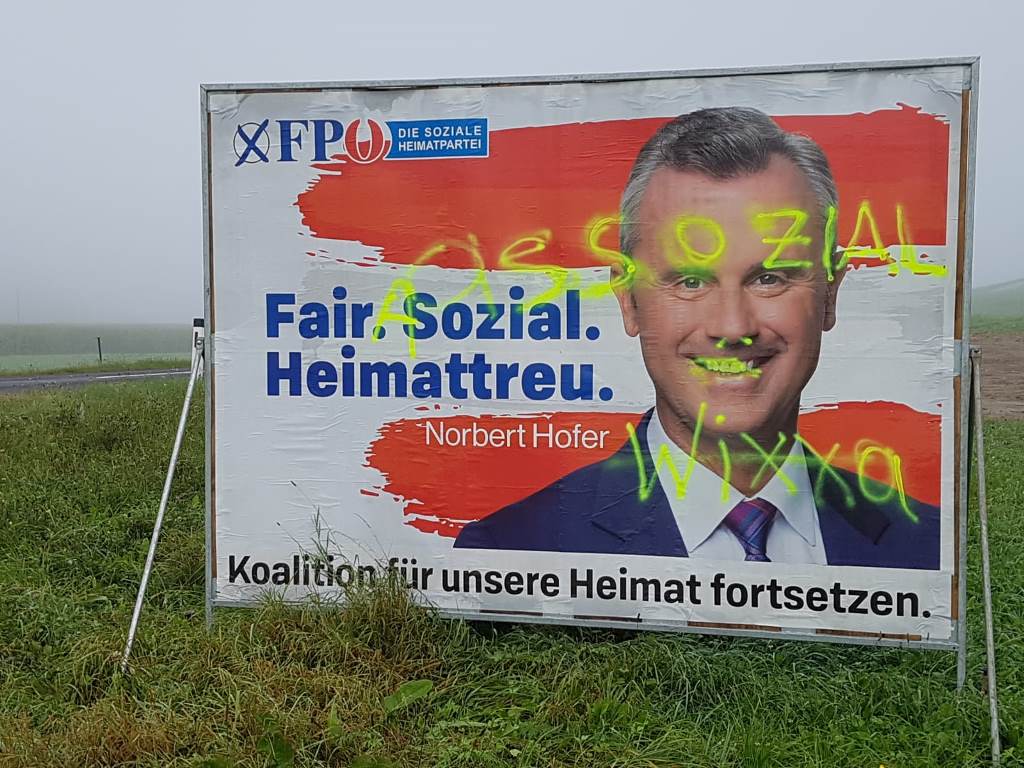 Massiver Vandalismus im laufenden Nationalratswahlkampf