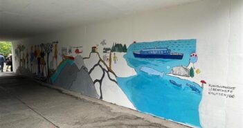 Kunst unter der B145-Unterführung Katharinenhof in Altmünster wird zum Kunstwerk