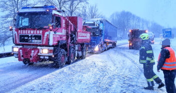Schneechaos auf der B145