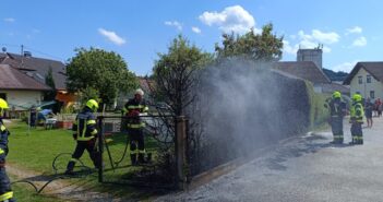 Nachbarn verhindern schlimmeres – Beherztes Eingreifen bei Heckenbrand