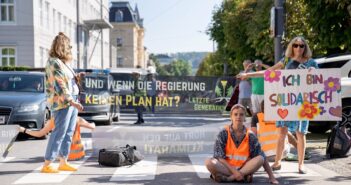 Letzte Generation protestierte in Gmunden