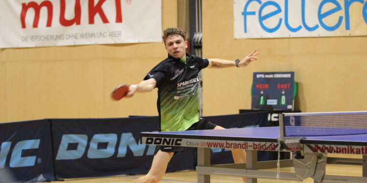 Tischtennis 2. Herren Bundesliga-Ebensee mit zwei Kantersiegen weiter Tabellenführer