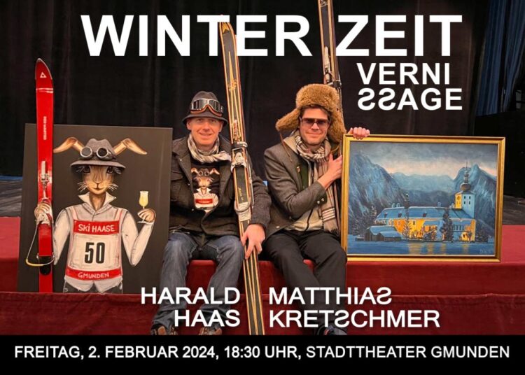 Vernissage WINTERZEIT am 2.2.2024 im Stadttheater Gmunden