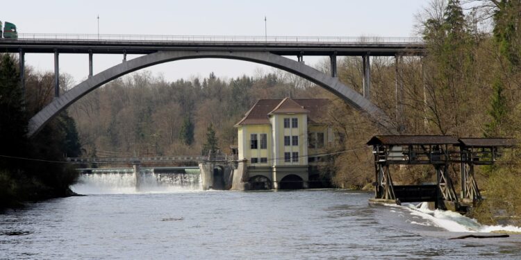 Staulegung am Kraftwerk Siebenbrunn