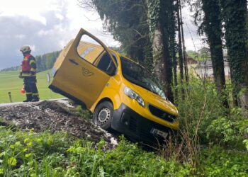 Zusteller kam von Straße ab