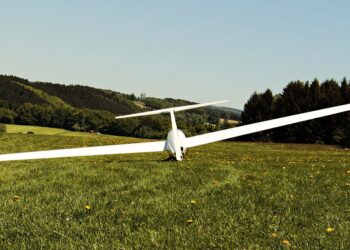 glider, landscape, plane