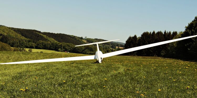 glider, landscape, plane