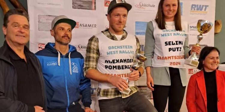 Gesamtsiegerehrung zur DachsteinWest-Rallye 2024-Gosau siegte vor Bad Goisern