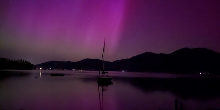 Polarlichter über dem Attersee