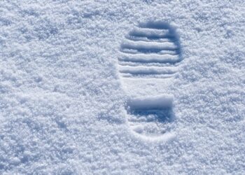 track, snow trail, footprint
