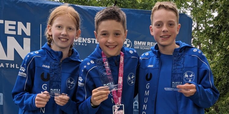 Sportunion Gmunden Triathlon Kids erfolgreich beim Aquathlon