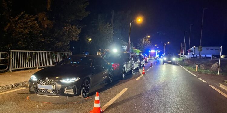 Auffahrunfall mit vier Fahrzeugen