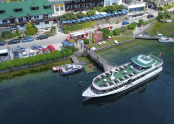 Brand auf einem Passagierschiff am Traunsee