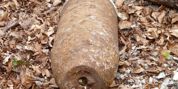 air bomb, explosive, old