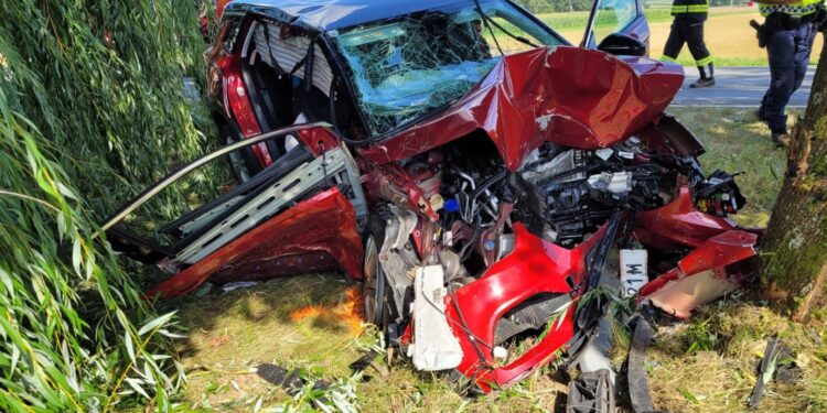 Mit Auto gegen Baum geprallt – Zwei Schwerverletzte