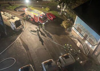 Einsatzübung – Brand bei Entsorgungsunternehmen in Lauffen