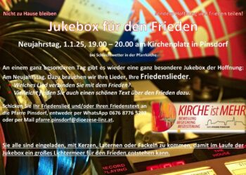 JUKEBOX DES FRIEDENS am 1. Jänner um 19 Uhr am Kirchenplatz