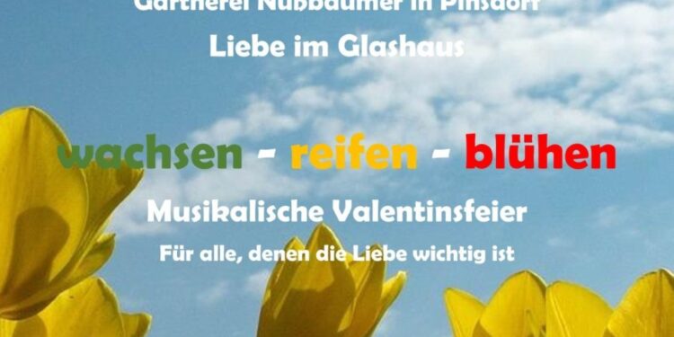Valentinsfeier der Pfarre Pinsdorf im Glashaus der Gärtnerei Nussbaumer